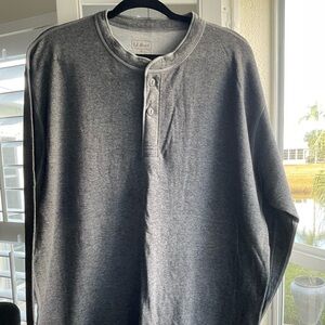 NWOT LL Bean Men's Two-Layer River Driver's Shirt, Henley, XL, Charcoal